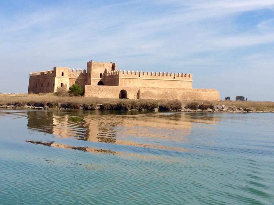 Fort Santiago on Chikly Island in Lake Tunis, Tunisia.