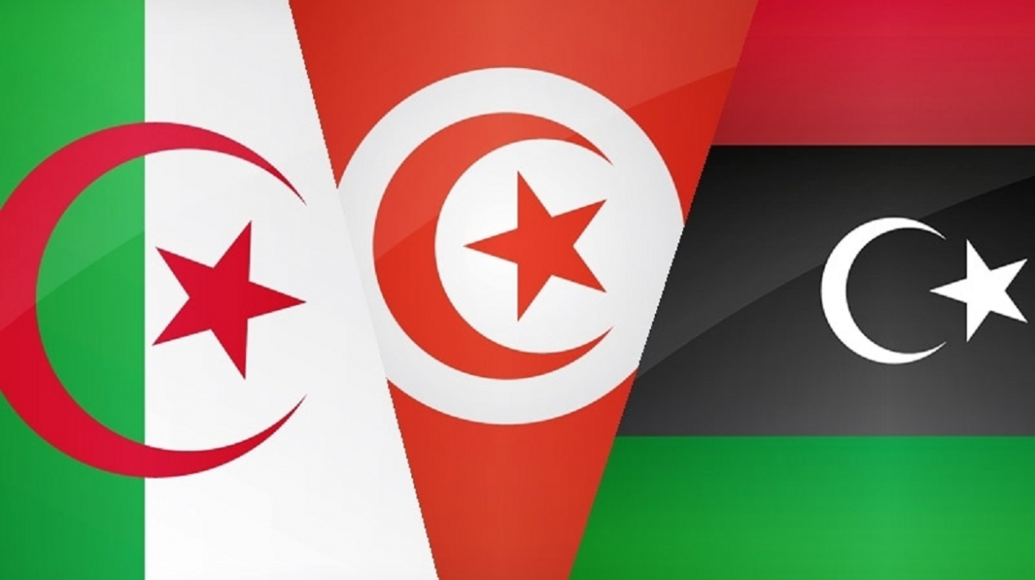 Algeria-Tunisia-Libya-Flags