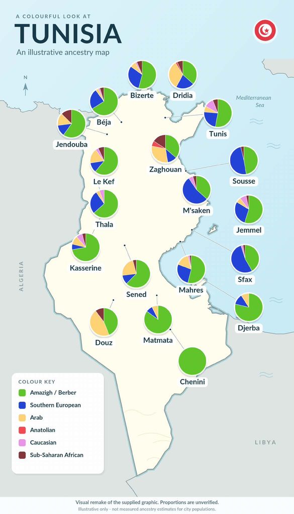 A popular amateur map that circulates online. It is not from a published study; the figures below are.